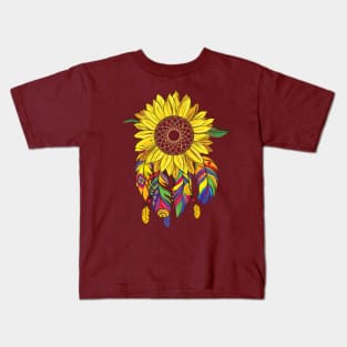 Sunflower Dreamcatcher Kids T-Shirt